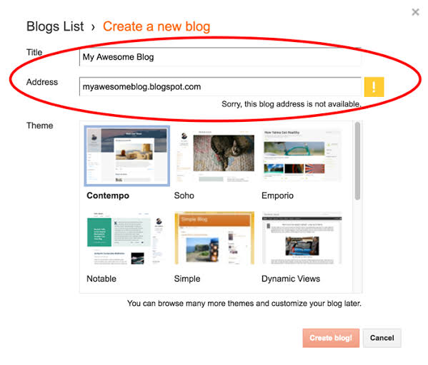 how to create a new blog
